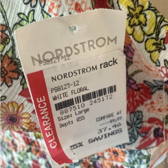 Collective Concepts multi colored Floral Sleeveless Smock waist jumpsuit NWT L - Picture 5 of 9